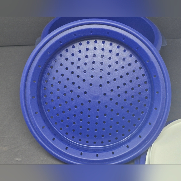 Tupperware Cobalt Blue Smart Multi Cooker Microwave Steamer - Picture 7 of 13